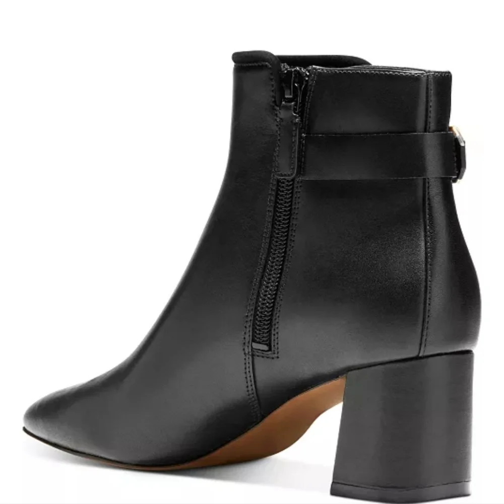 COLE HAAN Black Leather Ankle Dressy Booties Size 10